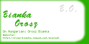 bianka orosz business card